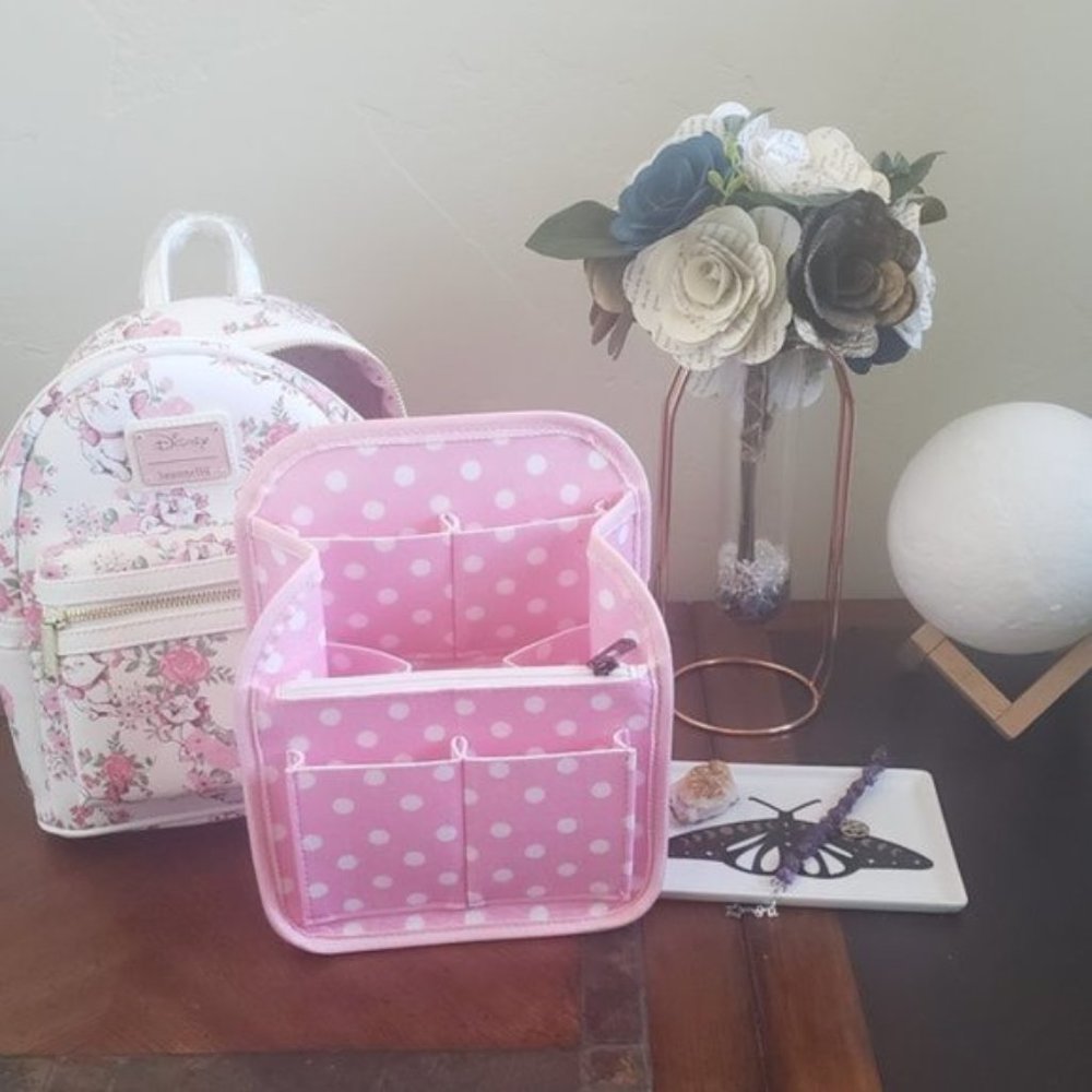 Pink Polka Dots Backpack Organizer